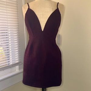 Tobi Mini Dress Burgundy Size M